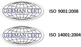 ISO 9001:2008(위), ISO 14001:2004(아래)